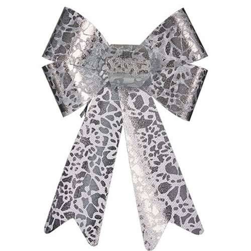 Laso Krist+ HJ1-12011 Srebrna PVC Otisnuto 16 x 24 x 4 cm Božićni ukras (12 kom.) Cijena
