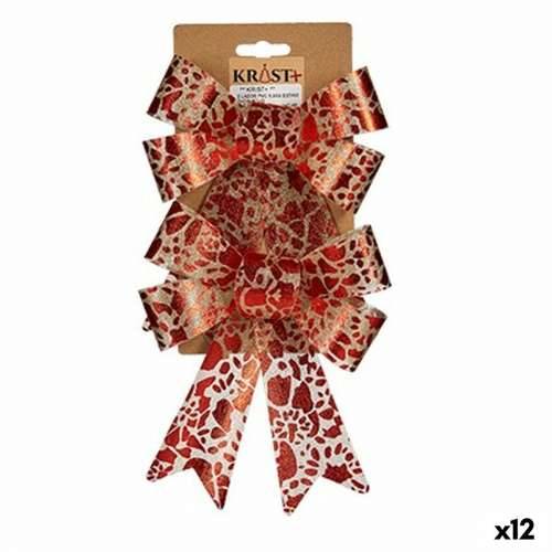 Laso Krist+ HJ1-12007 Crvena zlatan PVC Otisnuto 15 x 4 x 16 cm Božićni ukras (12 kom.) Cijena