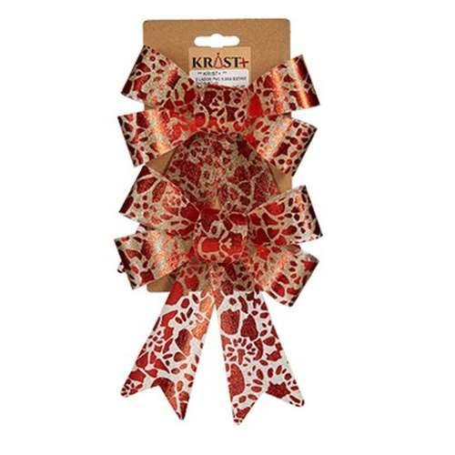 Laso Krist+ HJ1-12007 Crvena zlatan PVC Otisnuto 15 x 4 x 16 cm Božićni ukras (12 kom.) Cijena