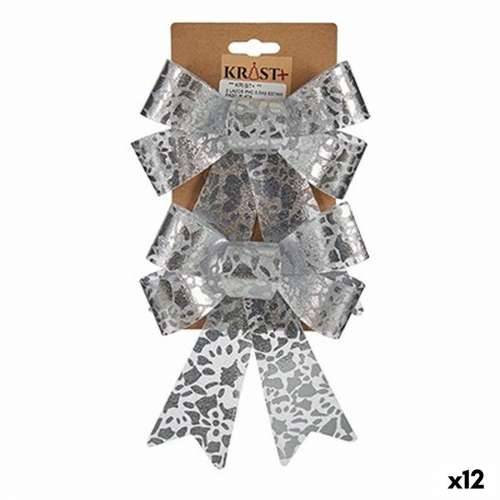 Laso Krist+ HJ1-12011 Srebrna PVC Otisnuto 15 x 4 x 16 cm Božićni ukras (12 kom.) Cijena