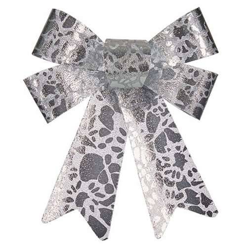 Laso Krist+ HJ1-12011 Srebrna PVC Otisnuto 15 x 4 x 16 cm Božićni ukras (12 kom.) Cijena