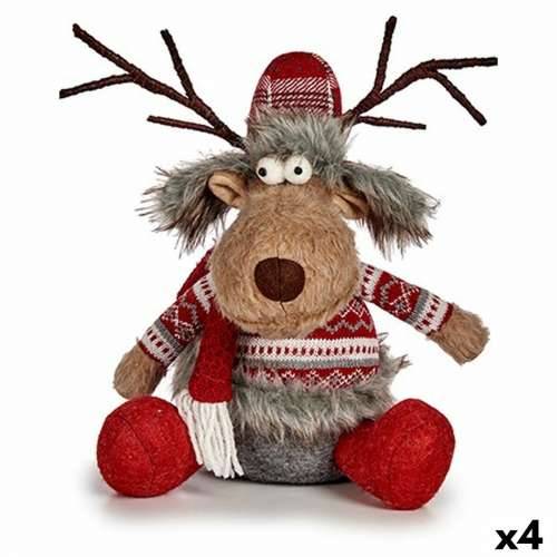 Ukrasna figura Krist+ FG31-9590A Bijela Smeđa Crvena Siva Jelen 17 x 30 x 27 cm (4 kom.) Cijena