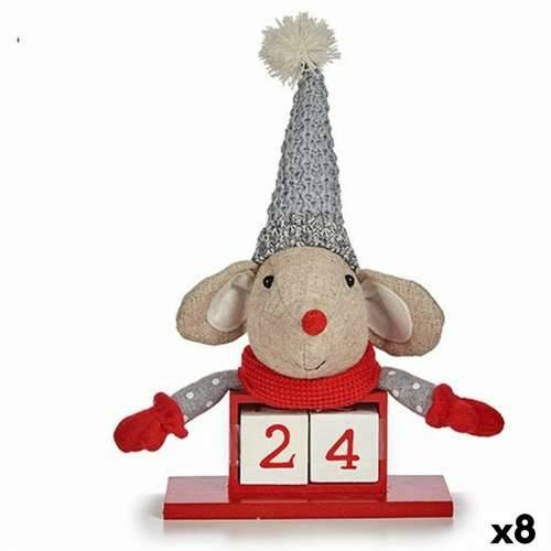 Ukrasna figura Krist+ FG18-0705C-R Crvena Siva Miš 20 x 11 x 20 cm Kalendar (8 kom.) Cijena