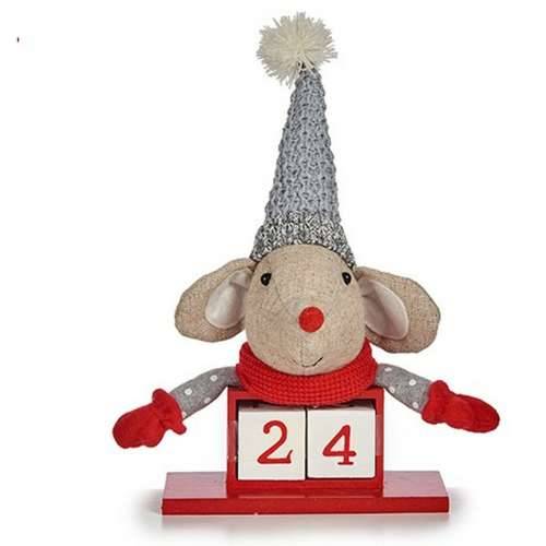 Ukrasna figura Krist+ FG18-0705C-R Crvena Siva Miš 20 x 11 x 20 cm Kalendar (8 kom.) Cijena