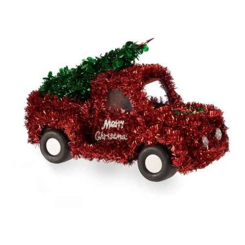 Ukrasna figura Kamionet Traka za božićno drvce Crvena Zelena polipropilen PET 15 x 18 x 27 cm (8 kom.) Cijena