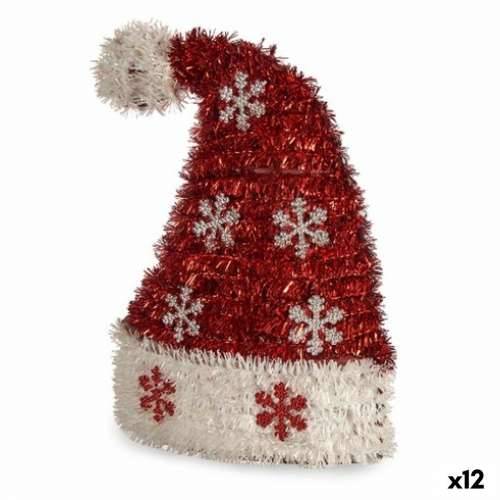 Ukrasna figura Kapa Djeda Božićnjaka Traka za božićno drvce Bijela Crvena polipropilen PET 17 x 23 x 9,5 cm (12 kom.) Cijena