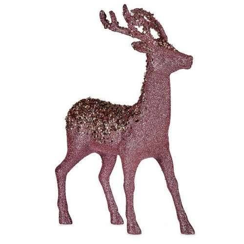 Ukrasna figura Božićni sobovi Roza Plastika 15 x 45 x 30 cm (8 kom.) Cijena