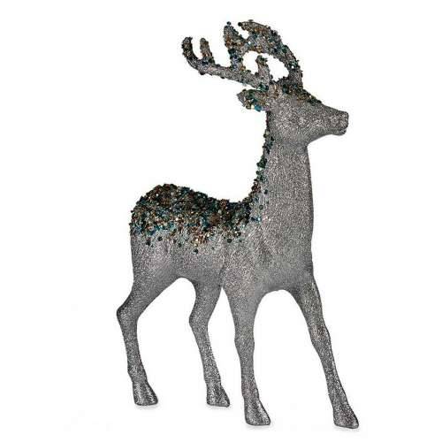 Ukrasna figura Božićni sobovi Srebrna Plastika 15 x 45 x 30 cm (2 kom.) Cijena