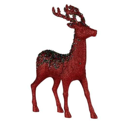 Ukrasna figura Božićni sobovi Crvena Plastika 15 x 45 x 30 cm (2 kom.) Cijena