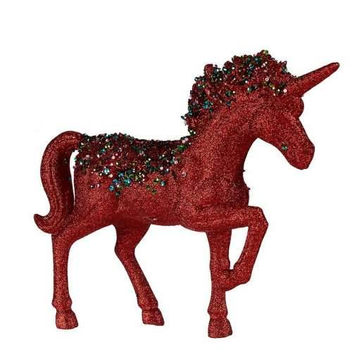 Ukrasna figura Jednorog Crvena Plastika 9,5 x 31 x 40 cm (6 kom.) Cijena