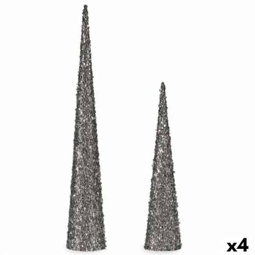Set figura Stošci Šljokice Srebrna Plastika (4 kom.) Cijena