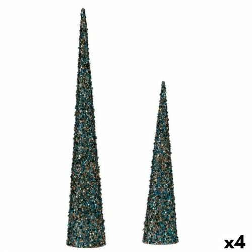 Set figura Stošci Šljokice Plava zlatan Plastika (4 kom.) Cijena