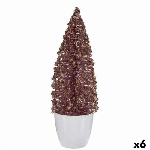 Ukrasna figura Pom de Crăciun Roza zlatan Plastika 9 x 28 x 9 cm (6 kom.) Cijena