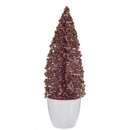 Ukrasna figura Pom de Crăciun Roza zlatan Plastika 9 x 28 x 9 cm (6 kom.) Cijena