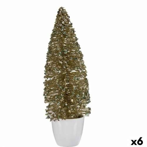Ukrasna figura Pom de Crăciun Bronza zlatan Plastika 10 x 33 x 10 cm (6 kom.) Cijena