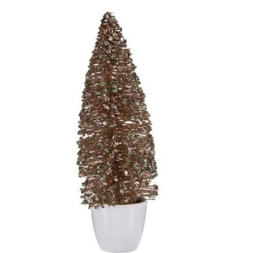 Ukrasna figura Pom de Crăciun Metvica champagne Plastika 10 x 33 x 10 cm (6 kom.) Cijena