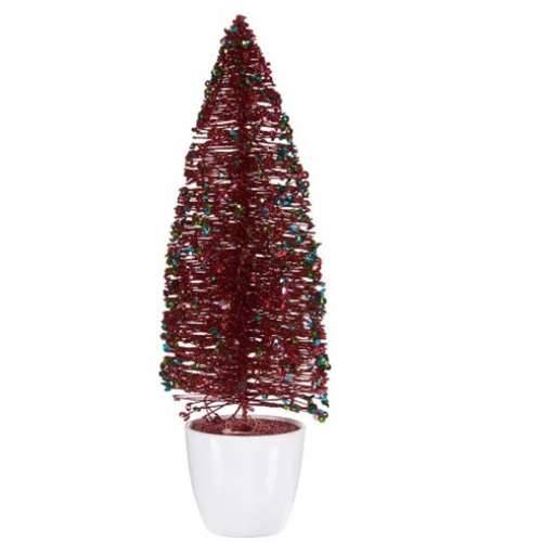 Ukrasna figura Pom de Crăciun Crvena Plastika 10 x 33 x 10 cm (6 kom.) Cijena