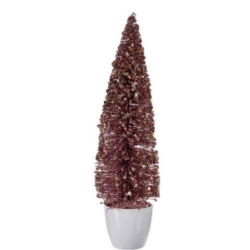 Ukrasna figura Pom de Crăciun Roza Plastika 10 x 38 x 10 cm (6 kom.) Cijena