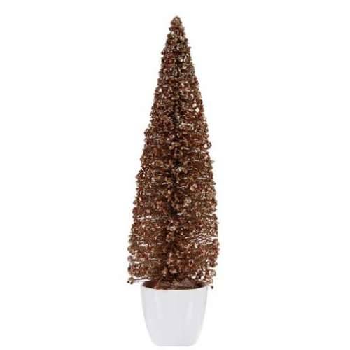 Ukrasna figura Pom de Crăciun Bronza zlatan Plastika 10 x 38 x 10 cm (6 kom.) Cijena