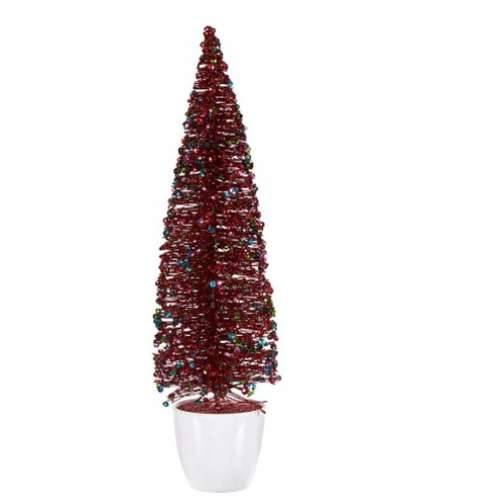 Ukrasna figura Pom de Crăciun Plava Fuksija Plastika 10 x 38 x 10 cm (6 kom.) Cijena