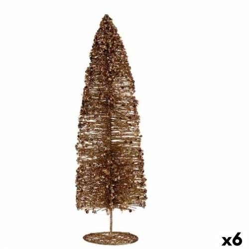 Ukrasna figura Pom de Crăciun Šljokice zlatan 10 x 41 x 10 cm (6 kom.) Cijena
