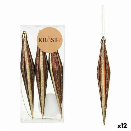 Set Božićnih Ukrasa Krist+ 00899 Smeđa PVC Rastegnuto 8,5 x 3,5 x 19 cm (12 kom.) Cijena
