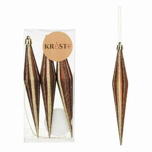 Set Božićnih Ukrasa Krist+ 00899 Smeđa PVC Rastegnuto 8,5 x 3,5 x 19 cm (12 kom.) Cijena