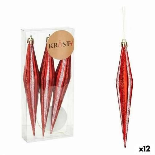 Set Božićnih Ukrasa Krist+ 00905 Crvena PVC Rastegnuto 8,5 x 3,5 x 19 cm (12 kom.) Cijena