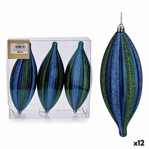 Set Božićnih Ukrasa Krist+ 00907 Plava Zelena PVC Rastegnuto 8,5 x 3,5 x 19 cm (12 kom.) Cijena