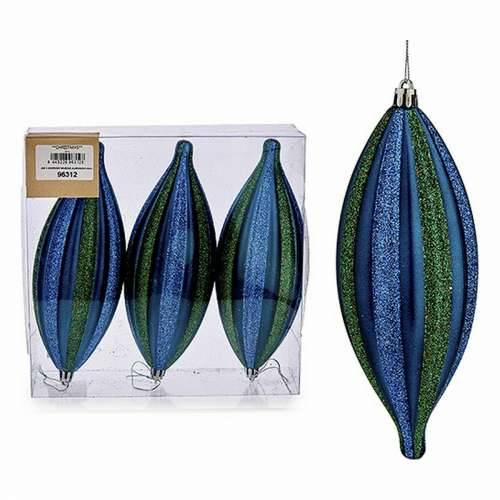 Set Božićnih Ukrasa Krist+ 00907 Plava Zelena PVC Rastegnuto 8,5 x 3,5 x 19 cm (12 kom.) Cijena