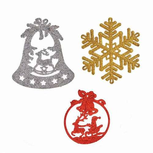 Set Božićnih Ukrasa Krist+ 00507 Crvena zlatan Srebrna Plastika (24 kom.) Cijena