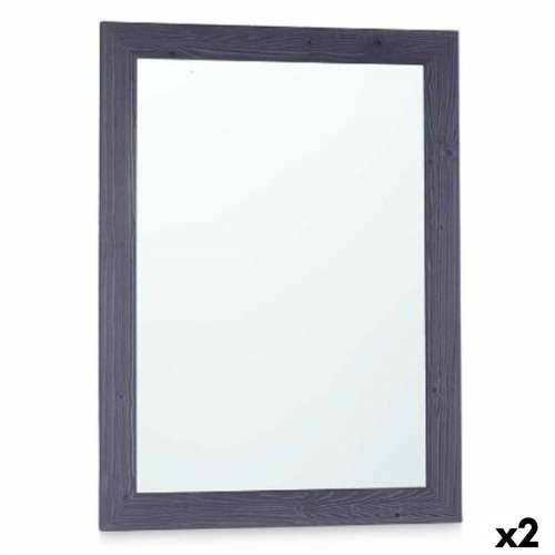 Zidno ogledalo 82715 Plava 60 x 80 cm Drvo MDF Pravokutno (2 kom.) Cijena