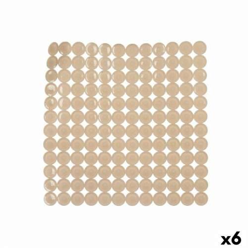 Neklizajuća prostirka za tuširanje Berilo 90980 Bež PVC 54 x 54 x 1 cm (6 kom.) Cijena