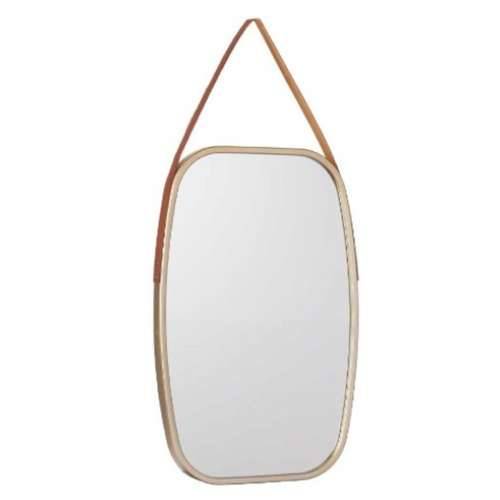 Zidno ogledalo 1271 Smeđa Champagne 43 x 65 x 3 cm Pravokutno (4 kom.) Cijena