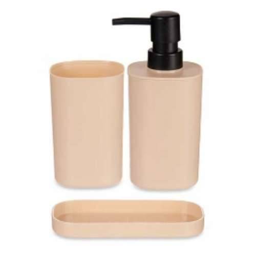 Set za Kupaonicu Berilo B8108-S3-BEIGE Crna Bež polipropilen (12 kom.) Cijena