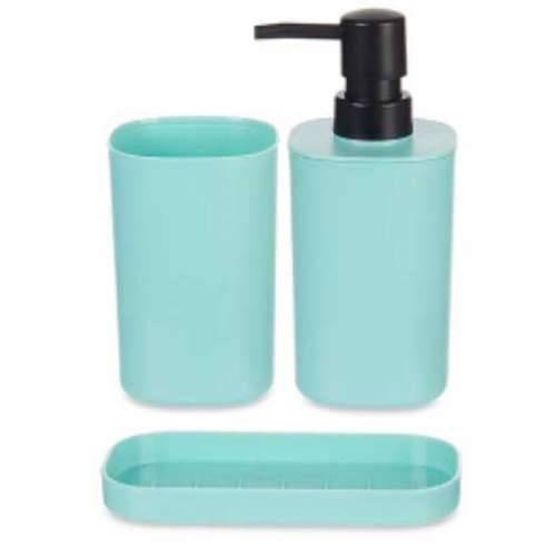 Set za Kupaonicu Berilo B8108-S3-MINT Crna Zelena polipropilen (12 kom.) Cijena