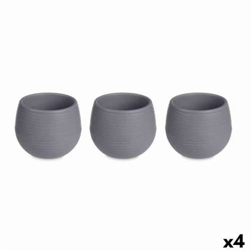Set Tegli Ibergarden ES0501102S3 Antracitna Plastika 16,5 x 16,5 x 14,5 cm (4 kom.) Cijena
