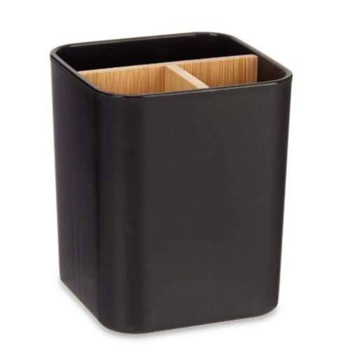 Držač četkica za zube Berilo B9041-BLACK Crna Bambus polipropilen 9 x 11 x 9 cm (6 kom.) Cijena