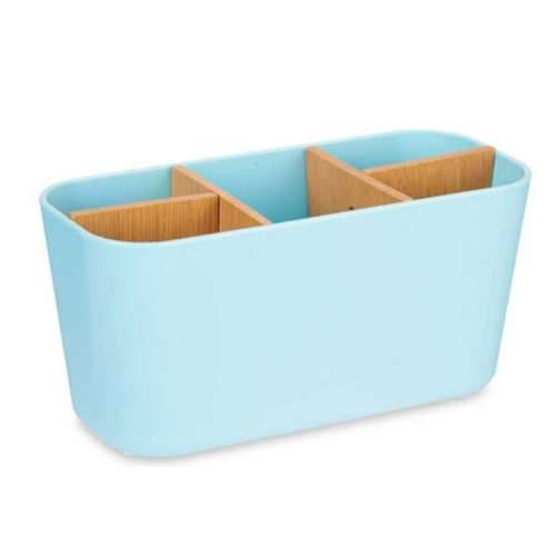 Držač četkica za zube Berilo B9045-BLUE Plava Bambus polipropilen 21 x 10 x 9 cm (6 kom.) Cijena