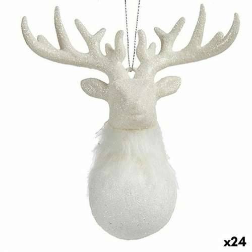 Božićni ukras Sob Bijela Plastika Šljokice 14 x 15,5 x 7 cm (24 kom.) Cijena