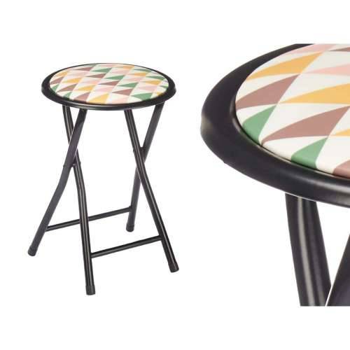 Sklopiva Stolica Geometric Crna PVC Metal 30 x 30 x 45 cm (10 kom.) Cijena
