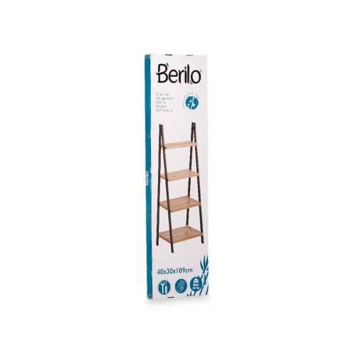 Kupaonska Polica Berilo WR5504-4-425 Crna Prirodno 40 x 109,3 x 30 cm Cijena