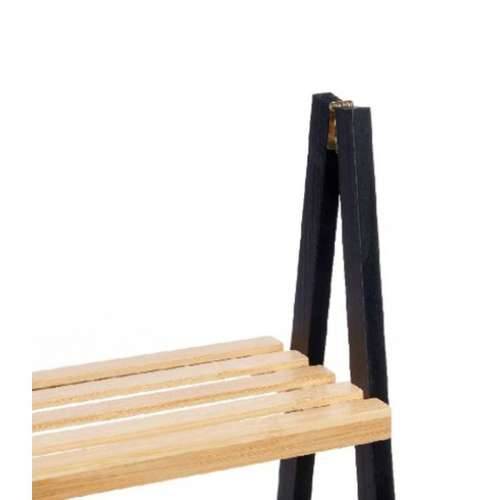 Kupaonska Polica Berilo WR5504-3-430 Crna Prirodno 40,3 x 81,5 x 30 cm Cijena
