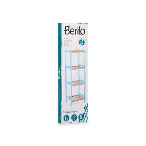 Kupaonska Polica Berilo WR5503-4-462 Plava Prirodno 35 x 30 x 100 cm Cijena