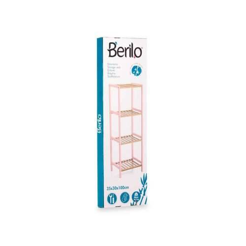 Kupaonska Polica Berilo WR5503-4-463 Roza Prirodno 35 x 30 x 100 cm Cijena