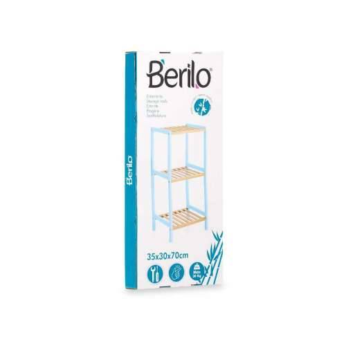 Kupaonska Polica Berilo WR5503-3-467 Plava Prirodno 35 x 30 x 70 cm Cijena