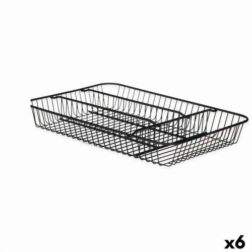Organizator Pribora za Jelo Kinvara W7267-1 Crna Metal 26 x 4,7 x 35,5 cm (6 kom.) Cijena