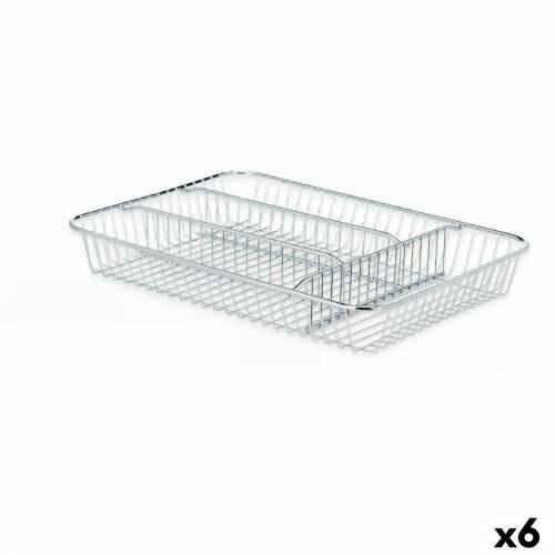 Organizator Pribora za Jelo Kinvara CN-W7267-1 CHROME Srebrna Srebro Metal 26 x 4,5 x 35,5 cm (6 kom.) Cijena