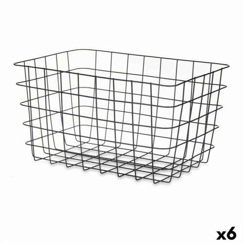 Višenamjenska Košara Kinvara W5759K-L BLACK Crna Metal 38,5 x 20,5 x 28 cm Pravokutno (6 kom.) Cijena