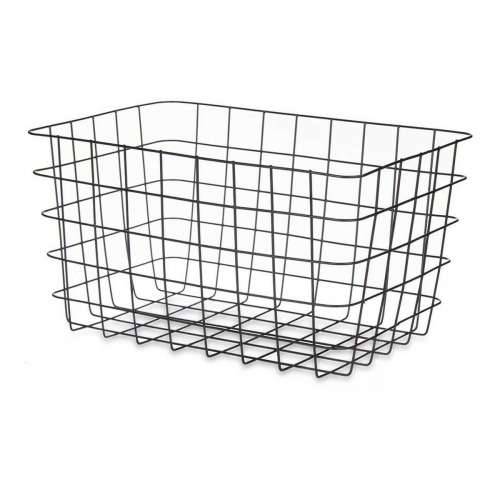 Višenamjenska Košara Kinvara W5759K-L BLACK Crna Metal 38,5 x 20,5 x 28 cm Pravokutno (6 kom.) Cijena